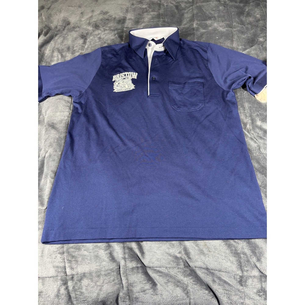 Vintage Sunrise Active Sportswear Bristow Bears Polo Shirt Mens Large Navy‎ Blue